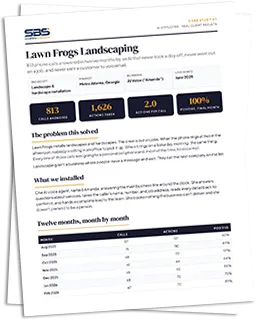 Lawn Frog's Landscaping AI Receptionist Case Study 